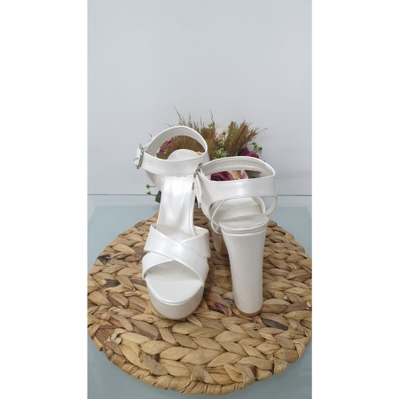 Kadın Beyaz Platform Gelin Ayakkabısı B0571