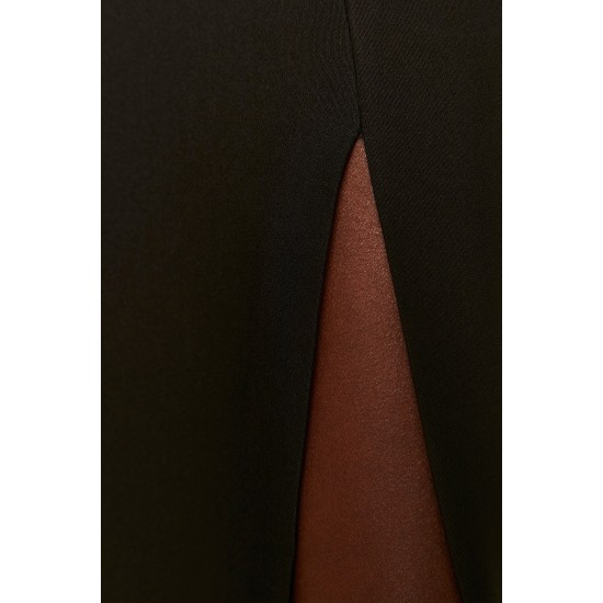 Siyah Yaka Detaylı Abiye & Mezuniyet Elbisesi TPRSS20AE0295