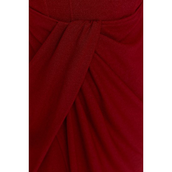 Bordo Detaylı Abiye & Mezuniyet Elbisesi TPRSS22AE0132