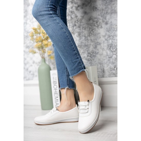 Beyaz Desensiz Günlük Kadın Ayakkabı