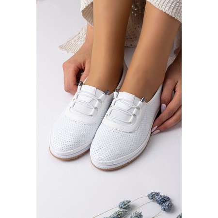 Desenli Beyaz Renk Rahat Günlük Kadın Ayakkabı