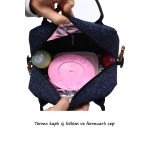 Unisex Siyah Food Bag Mama Ve Çok Amaçlı Yemek Taşıma Termos  Bebek Bakım Çantası