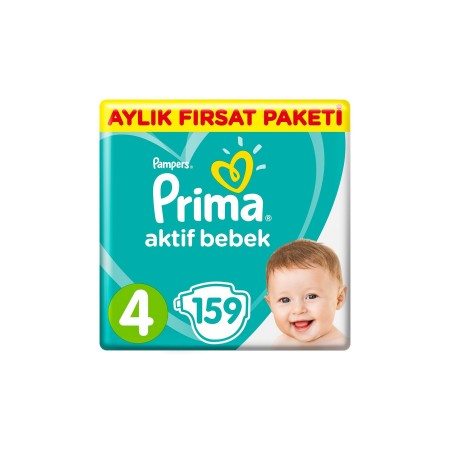 Bebek Bezi Aktif Bebek Aylık Paket Paket 4 Beden Maxi 318 Adet