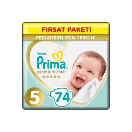 Bebek Bezi Premium Care 5 Beden 74 Adet Junior Fırsat Paketi