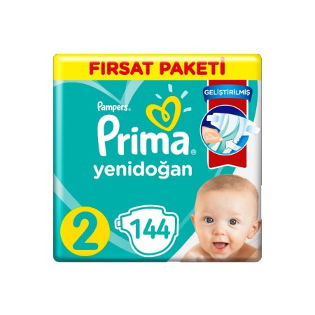 2 Beden Yenidoğan Bebek Bezi Fırsat Paketi (2*72) 144 Adet