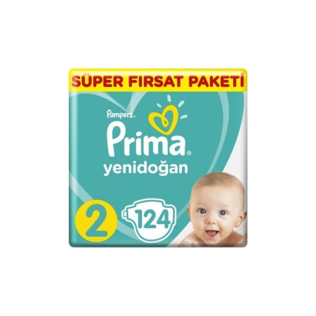 Bebek Bezi 2 Beden Yenidoğan Süper Fırsat 124 Adet