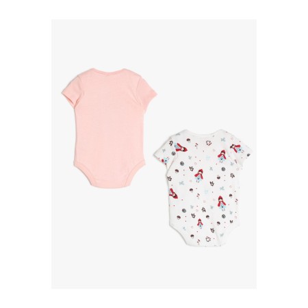 Kız Bebek Kırmızı Desenli Bebek Body & Zıbın