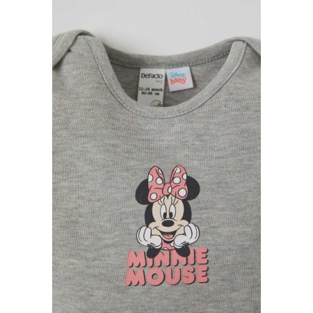 Kız Bebek Minnie Mouse Lisanslı Kısa Kol Çıtçıtlı Body T6745A221SP
