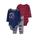 Layette Erkek Bebek 3'lü Set - Tma