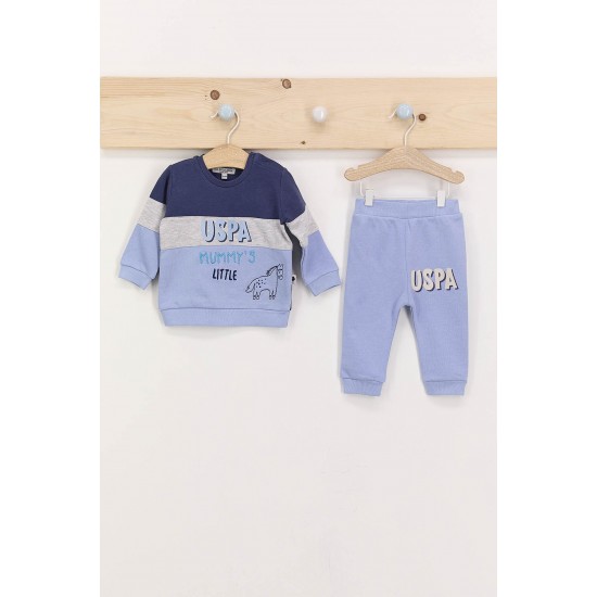 U.s. Polo Assn Mummy's Little Koyu Indigo Erkek Bebek Eşofman Takımı