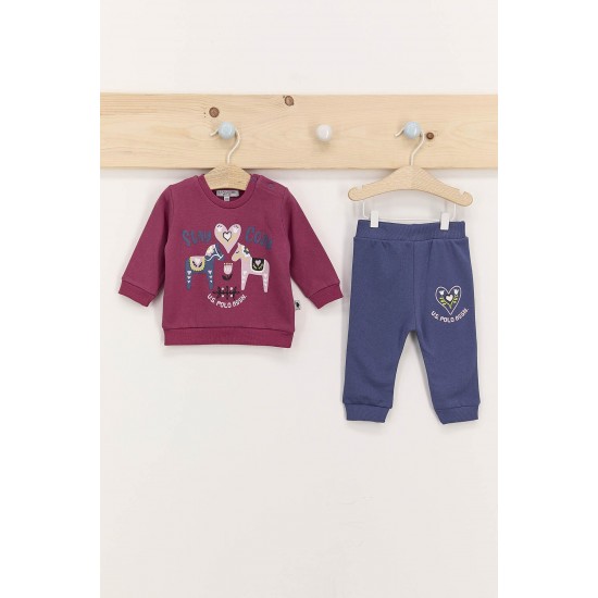 U.s. Polo Assn Stay Cozy Mürdüm Kız Bebek Takım