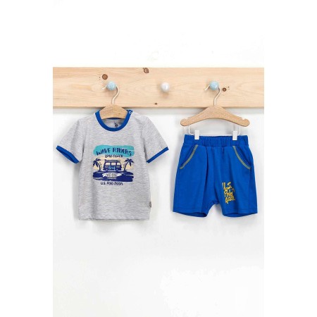 Erkek Bebek Mavi  Wave Riders Karmelanj Cobalt T-shirt Takım