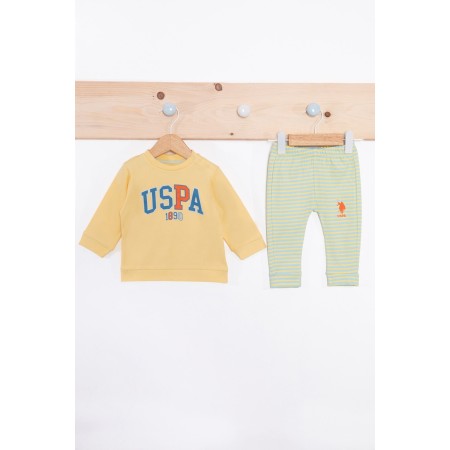 U.s. Polo Assn Basic Sarı Erkek Bebek Uzun Kollu Takım
