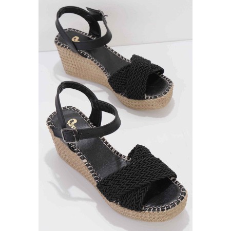 Siyah Kadın Dolgu Topuklu Ayakkabı K05688015016