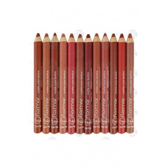 Dudak Kalemi Matte Color Lipstick Jumbo Kalın Kalem Ruj Waterproof 12 Li Set