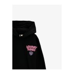 Looney Tunes Lisanslı Baskılı Kapüşonlu Sweatshirt Elbise