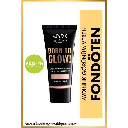 Fondöten - Born To Glow! Naturally Radiant Foundation 1.3 Light Porcelain 800897190286