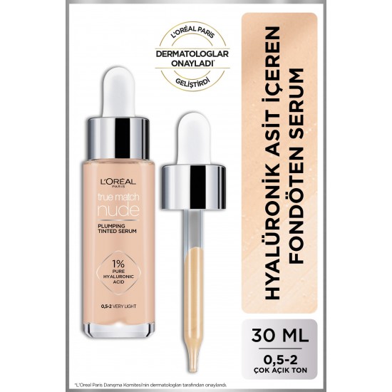 L'oréal Paris True Match Nude Fondöten Serum 0.5-2 Very Light