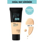 Fit Me Matte+poreless Fondöten - 118 Nude