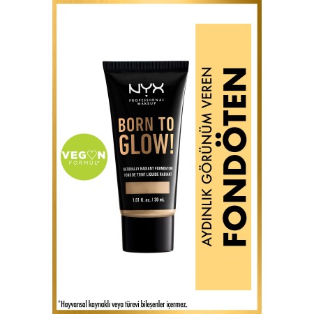 Fondöten - Born To Glow! Naturally Radiant Foundation 6.5 Nude 800897190361