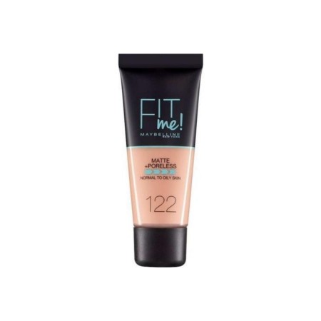 Mat Fondöten - Fit Me Matte + Poreless Foundation No: 122