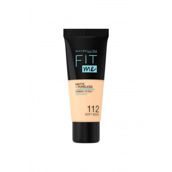 Fit Me Matte+Poreless Fondöten - 112 Soft Beige