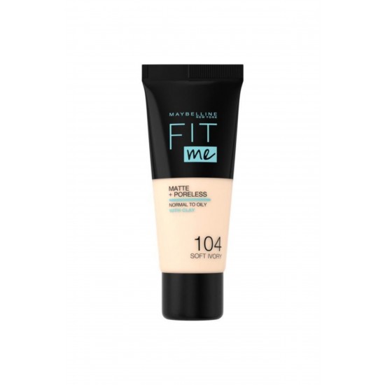 Fit Me Matte+poreless Fondöten - 104 Soft Ivory