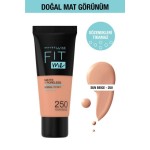 Fit Me Matte+poreless Fondöten - 250 Sun Beige