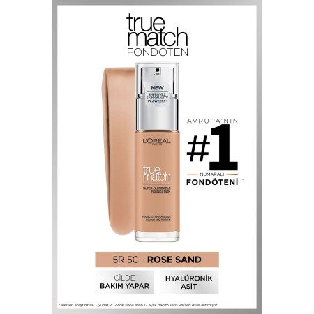 L'Oréal Paris True Match Bakım Yapan Fondöten 5R ROSE SAND