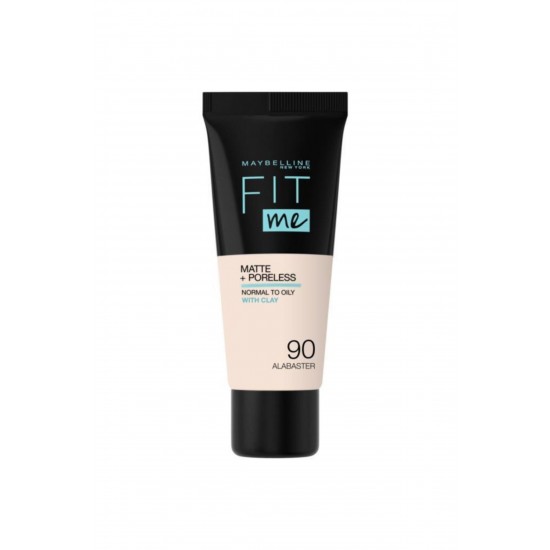 Mat Fondöten - Fit Me Matte + Poreless Foundation 090 Alabaster