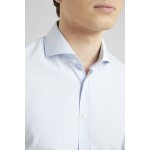 Slim Fit Mavi Çizgili Gömlek