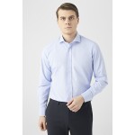 Slim Fit Mavi Armürlü Gömlek