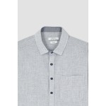 Slim Fit Polo Yaka Poplin Uzun Kollu Gömlek