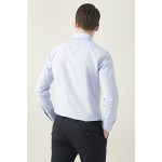 Slim Fit Mavi Armürlü Gömlek