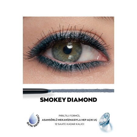 Glimmerstick Asansörlü Göz Kalemi Pırıltılı - Smokey Diamond