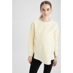 Kadın Sarı Hamile Basic Sweatshirt T8417AZ21SP