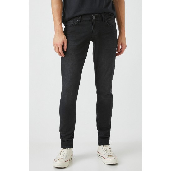 Erkek Super Skinny Fit Kot Pantolon - Justin Jean