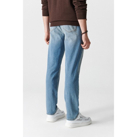 Erkek Açık Mavi Comfort Slim Fit Jean Pantolon E003520