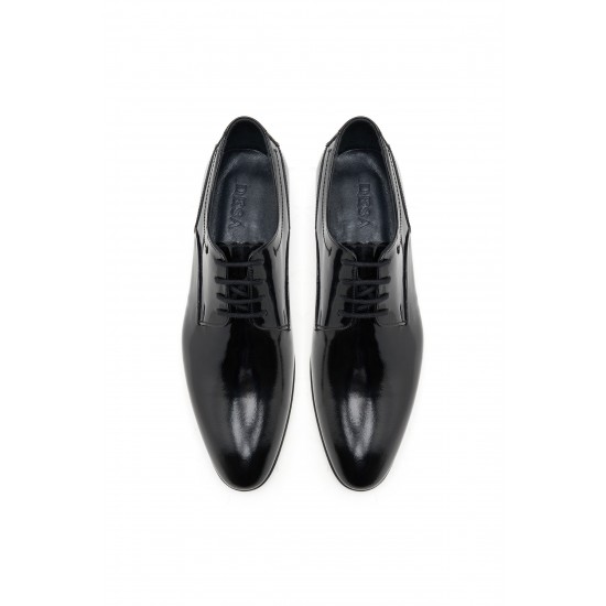 Dario Siyah Erkek Rugan Deri Klasik Ayakkabı