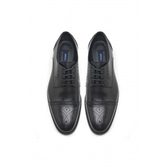 Arnaz Siyah Erkek Deri Klasik Ayakkabı