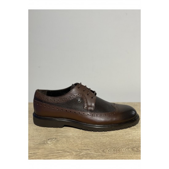 Kauçuk Taban Derby Style Brogue/wingtip Model Klasik Ayakkabı