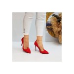 Kadın Kırmızı Zincirli Topuklu Ayakkabı