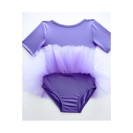 Lully Kıds Kız Çocuk Lila Jimnastik Bale Tütü Etekli Mayo