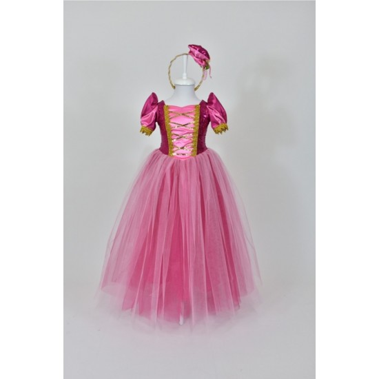 Kız Çocuk Rapunzel Prenses Kostümü