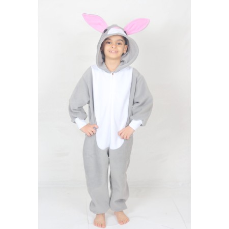 Çocuk Gri Tavşan Kostümü