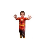 Erkek Çocuk Kırmızı Flash Kostümü Maskeli