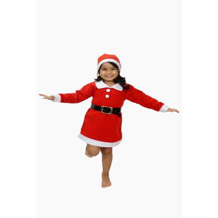 Kız Çocuk Noel Kostümü Yılbaşı Kıyafeti Noelanne