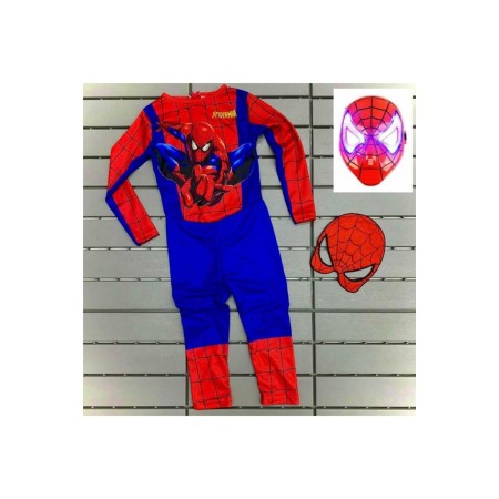 Erkek Çocuk Işıklı Maskeli Spiderman Örümcek Adam Kostüm