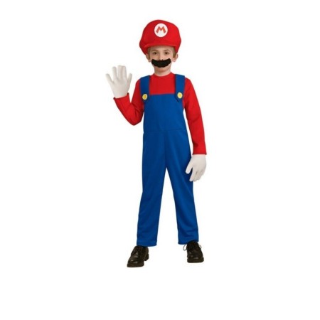 Çocuk Kırmızı Süper Mario Kostümü
