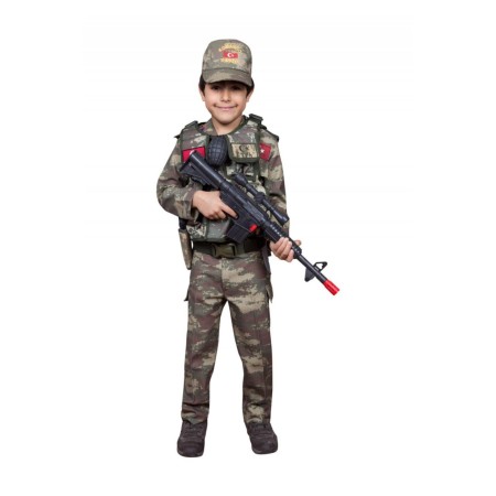 Özeltim Bordo Bereli Asker Çocuk Kıyafeti Operasyonel